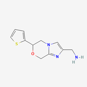 (6-(thiophen-2-yl)-5,6-dihydro-8H-imidazo[2,1-c][1,4]oxazin-2-yl)methanamine