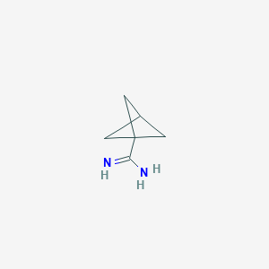 molecular formula C6H10N2 B14918609 Bicyclo[1.1.1]pentane-1-carboxamidine 