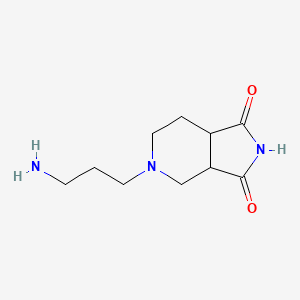 molecular formula C10H17N3O2 B1491861 5-(3-aminopropyl)hexahydro-1H-pyrrolo[3,4-c]pyridine-1,3(2H)-dione CAS No. 2098104-32-4