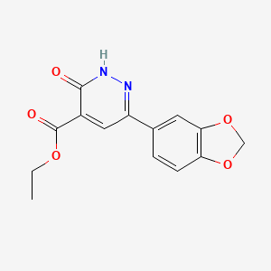 Ethyl 6-(benzo[d][1,3]dioxol-5-yl)-3-oxo-2,3-dihydropyridazine-4-carboxylate