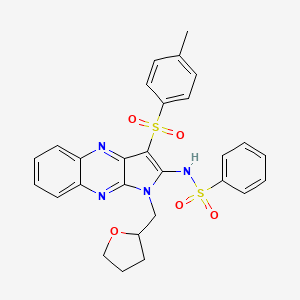 N-{3-[(4-methylphenyl)sulfonyl]-1-(tetrahydrofuran-2-ylmethyl)-1H-pyrrolo[2,3-b]quinoxalin-2-yl}benzenesulfonamide