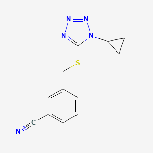 3-(((1-Cyclopropyl-1h-tetrazol-5-yl)thio)methyl)benzonitrile