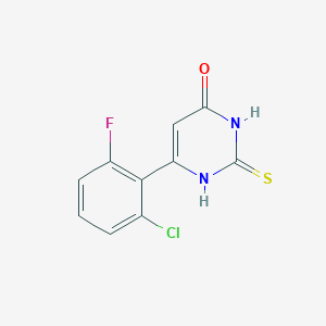 molecular formula C10H6ClFN2OS B1491869 6-(2-chloro-6-fluorophenyl)-2-thioxo-2,3-dihydropyrimidin-4(1H)-one CAS No. 2023696-75-3