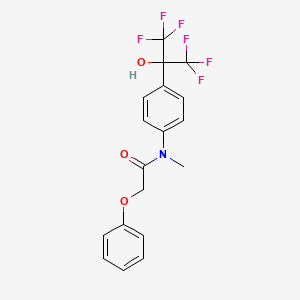 N-[4-(1,1,1,3,3,3-hexafluoro-2-hydroxypropan-2-yl)phenyl]-N-methyl-2-phenoxyacetamide