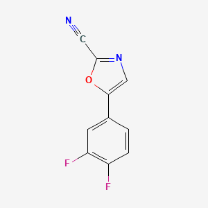 molecular formula C10H4F2N2O B1491872 5-(3,4-Difluorophenyl)oxazole-2-carbonitrile CAS No. 2098091-49-5