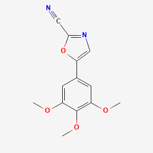 molecular formula C13H12N2O4 B1491873 5-(3,4,5-Trimethoxyphenyl)oxazole-2-carbonitrile CAS No. 2098018-16-5