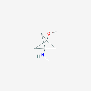 molecular formula C7H13NO B14918734 3-Methoxy-N-methylbicyclo[1.1.1]pentan-1-amine 