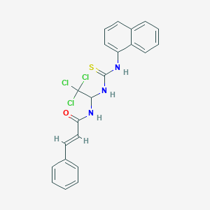 (2E)-3-phenyl-N-{2,2,2-trichloro-1-[(naphthalen-1-ylcarbamothioyl)amino]ethyl}prop-2-enamide