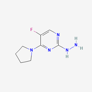 5-Fluoro-2-hydrazinyl-4-(pyrrolidin-1-yl)pyrimidine