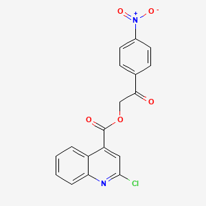 molecular formula C18H11ClN2O5 B14918789 2-(4-Nitrophenyl)-2-oxoethyl 2-chloroquinoline-4-carboxylate 