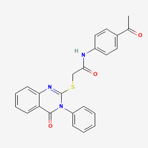 N-(4-acetylphenyl)-2-[(4-oxo-3-phenyl-3,4-dihydroquinazolin-2-yl)sulfanyl]acetamide