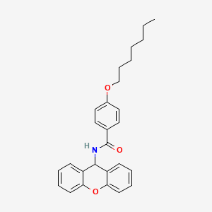 molecular formula C27H29NO3 B14918819 4-(heptyloxy)-N-(9H-xanthen-9-yl)benzamide 