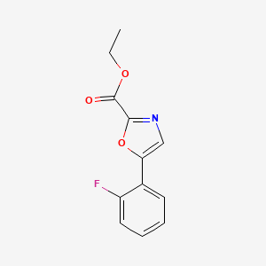 molecular formula C12H10FNO3 B1491883 5-(2-氟苯基)恶唑-2-甲酸乙酯 CAS No. 2097963-60-3