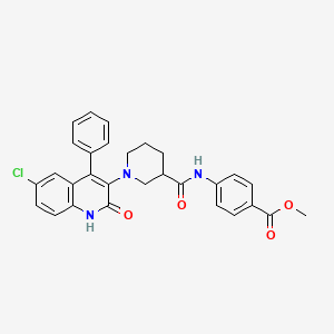 Methyl 4-({[1-(6-chloro-2-oxo-4-phenyl-1,2-dihydroquinolin-3-yl)piperidin-3-yl]carbonyl}amino)benzoate