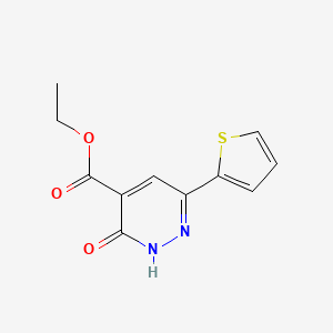 molecular formula C11H10N2O3S B1491885 Ethyl 3-oxo-6-(thiophen-2-yl)-2,3-dihydropyridazine-4-carboxylate CAS No. 2098018-80-3