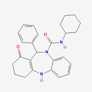 N-cyclohexyl-1-oxo-11-phenyl-1,2,3,4,5,11-hexahydro-10H-dibenzo[b,e][1,4]diazepine-10-carboxamide