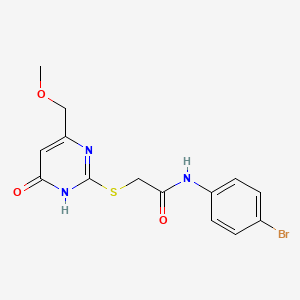 N-(4-bromophenyl)-2-{[4-hydroxy-6-(methoxymethyl)pyrimidin-2-yl]sulfanyl}acetamide