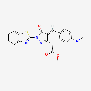 methyl {(4E)-1-(1,3-benzothiazol-2-yl)-4-[4-(dimethylamino)benzylidene]-5-oxo-4,5-dihydro-1H-pyrazol-3-yl}acetate