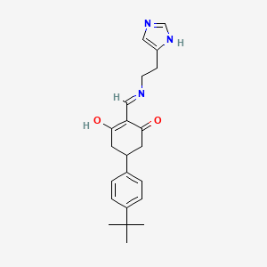 5-(4-tert-butylphenyl)-2-({[2-(1H-imidazol-4-yl)ethyl]amino}methylidene)cyclohexane-1,3-dione