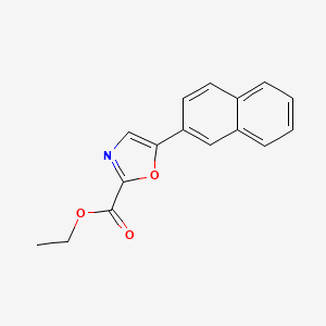 molecular formula C16H13NO3 B1491888 Ethyl 5-(naphthalen-2-yl)oxazole-2-carboxylate CAS No. 2088860-34-6
