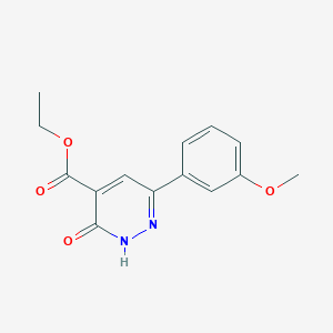 molecular formula C14H14N2O4 B1491890 6-(3-甲氧基苯基)-3-氧代-2,3-二氢哒嗪-4-甲酸乙酯 CAS No. 2098137-07-4
