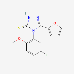 4-(5-chloro-2-methoxyphenyl)-5-(furan-2-yl)-4H-1,2,4-triazole-3-thiol