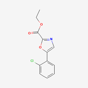 molecular formula C12H10ClNO3 B1491891 Ethyl 5-(2-chlorophenyl)oxazole-2-carboxylate CAS No. 1383581-66-5