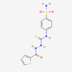 N-(4-sulfamoylphenyl)-2-(thiophen-2-ylcarbonyl)hydrazinecarbothioamide