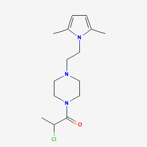 2-Chloro-1-{4-[2-(2,5-dimethyl-1H-pyrrol-1-YL)ethyl]piperazino}-1-propanone