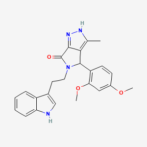 4-(2,4-dimethoxyphenyl)-5-[2-(1H-indol-3-yl)ethyl]-3-methyl-4,5-dihydropyrrolo[3,4-c]pyrazol-6(1H)-one