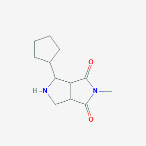 molecular formula C12H18N2O2 B1491895 4-环戊基-2-甲基四氢吡咯并[3,4-c]吡咯-1,3(2H,3aH)-二酮 CAS No. 2097977-88-1