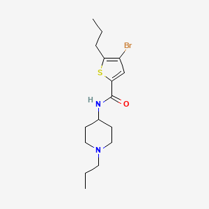 4-bromo-5-propyl-N-(1-propylpiperidin-4-yl)thiophene-2-carboxamide