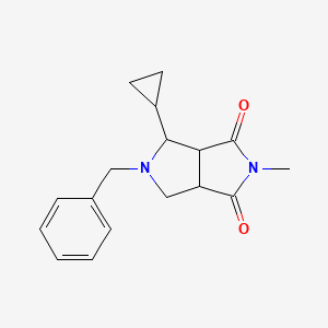 molecular formula C17H20N2O2 B1491897 5-benzyl-4-cyclopropyl-2-methyltetrahydropyrrolo[3,4-c]pyrrole-1,3(2H,3aH)-dione CAS No. 2098019-45-3