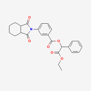 2-ethoxy-2-oxo-1-phenylethyl 3-(1,3-dioxooctahydro-2H-isoindol-2-yl)benzoate