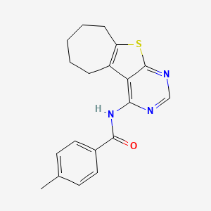 4-Methyl-N-(6,7,8,9-tetrahydro-5H-10-thia-1,3-diaza-benzo[a]azulen-4-yl)-benzamide