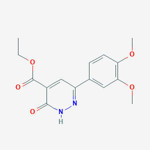 molecular formula C15H16N2O5 B1491902 6-(3,4-二甲氧基苯基)-3-氧代-2,3-二氢哒嗪-4-羧酸乙酯 CAS No. 2097977-71-2