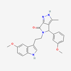 5-[2-(5-methoxy-1H-indol-3-yl)ethyl]-4-(3-methoxyphenyl)-3-methyl-4,5-dihydropyrrolo[3,4-c]pyrazol-6(1H)-one