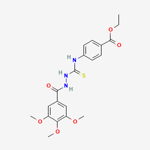 Ethyl 4-[({2-[(3,4,5-trimethoxyphenyl)carbonyl]hydrazinyl}carbonothioyl)amino]benzoate