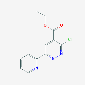 molecular formula C12H10ClN3O2 B1491909 Ethyl 3-chloro-6-(pyridin-2-yl)pyridazine-4-carboxylate CAS No. 2098092-19-2