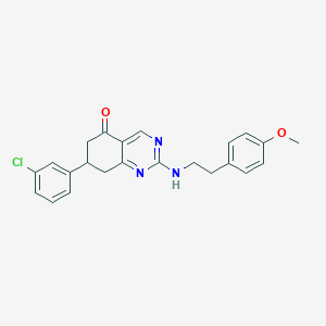 7-(3-chlorophenyl)-2-{[2-(4-methoxyphenyl)ethyl]amino}-7,8-dihydroquinazolin-5(6H)-one