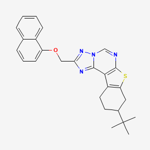 molecular formula C26H26N4OS B14919116 9-Tert-butyl-2-[(naphthalen-1-yloxy)methyl]-8,9,10,11-tetrahydro[1]benzothieno[3,2-e][1,2,4]triazolo[1,5-c]pyrimidine 