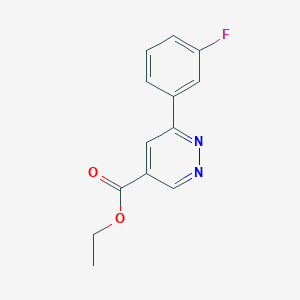 molecular formula C13H11FN2O2 B1491912 6-(3-氟苯基)吡啶嗪-4-羧酸乙酯 CAS No. 2098004-51-2