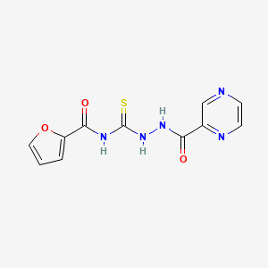 N-{[2-(pyrazin-2-ylcarbonyl)hydrazinyl]carbonothioyl}furan-2-carboxamide