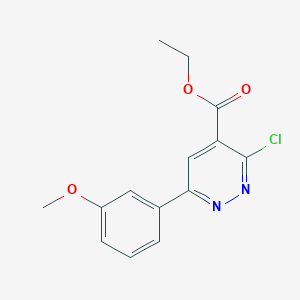 molecular formula C14H13ClN2O3 B1491913 Ethyl 3-chloro-6-(3-methoxyphenyl)pyridazine-4-carboxylate CAS No. 2098117-16-7