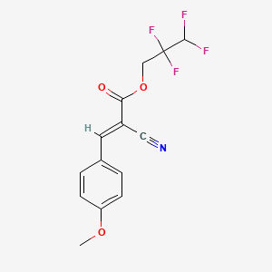 2,2,3,3-tetrafluoropropyl (2E)-2-cyano-3-(4-methoxyphenyl)prop-2-enoate