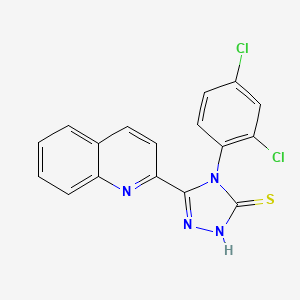 molecular formula C17H10Cl2N4S B14919162 4-(2,4-dichlorophenyl)-5-(quinolin-2-yl)-4H-1,2,4-triazole-3-thiol 