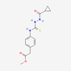 Methyl 2-[4-[(cyclopropanecarbonylamino)carbamothioylamino]phenyl]acetate