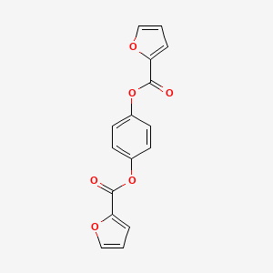 molecular formula C16H10O6 B14919177 1,4-Phenylene bis(2-furoate) 