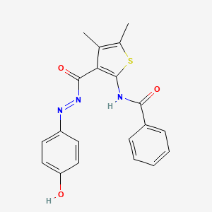 N-(4,5-dimethyl-3-{[2-(4-oxocyclohexa-2,5-dien-1-ylidene)hydrazinyl]carbonyl}thiophen-2-yl)benzamide