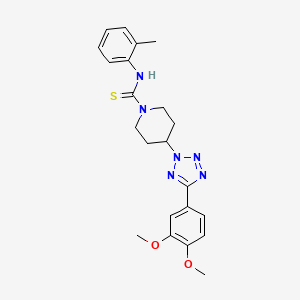 4-[5-(3,4-dimethoxyphenyl)-2H-tetrazol-2-yl]-N-(2-methylphenyl)piperidine-1-carbothioamide